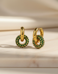 Verdant Gold Drop Earrings