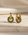 Verdant Gold Drop Earrings | 24K Gold Plated & Anti-Tarnish Seebora