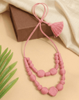 Bubblegum Geo Drop Necklace Seebora