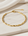 Twisted Gold Link Bracelet | 24K Gold Plated & Anti-Tarnish Seebora