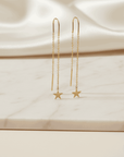Shooting Star Ear Piece – 14K Gold Plated 925 Silver CZ Earrings Seebora