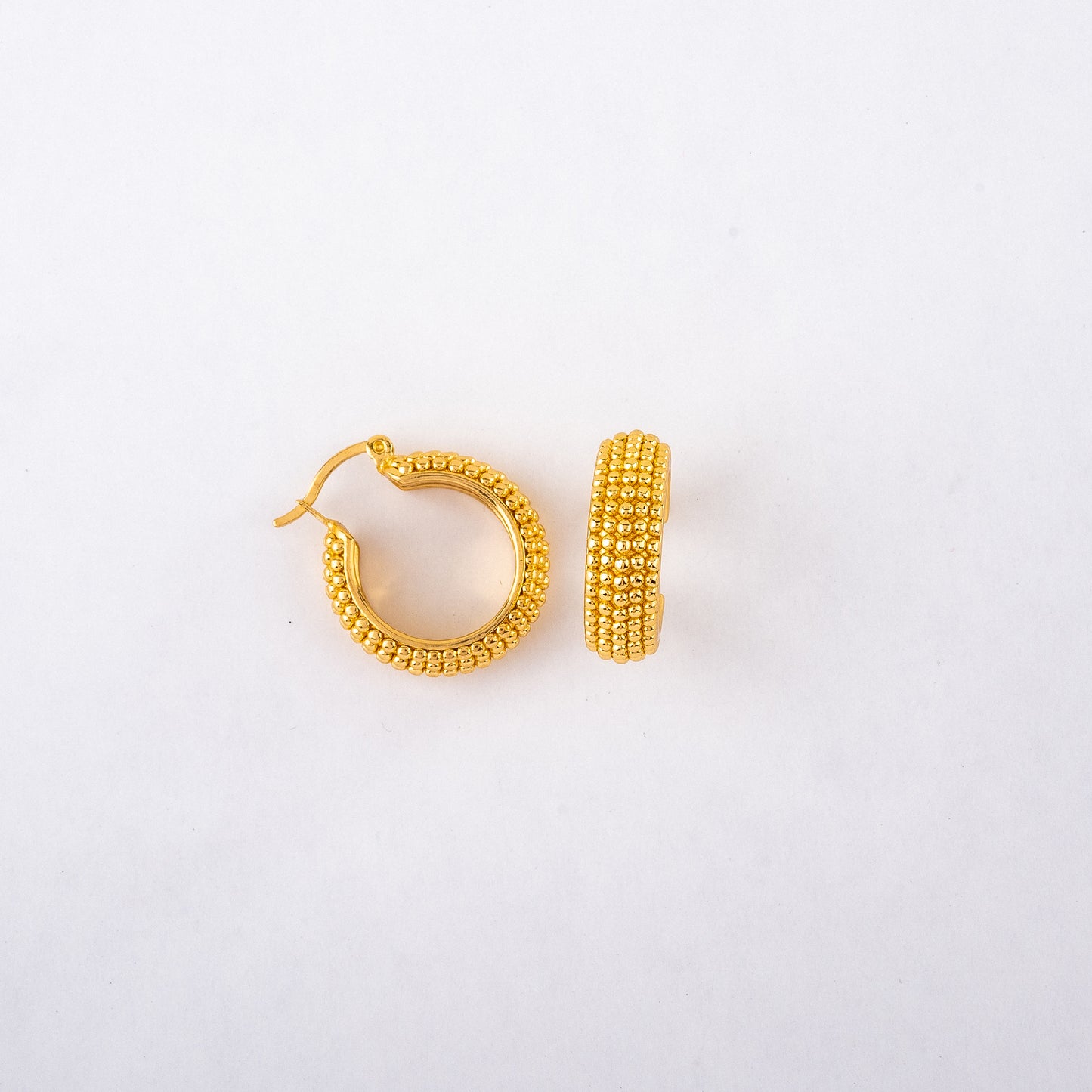 The Athena Dotted Hoop Earrings
