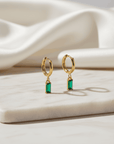 Emerald Tube Hoops Seebora