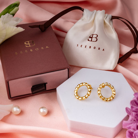 The Twisted Circle Earrings