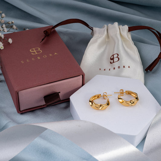 The Athena Gilded Hoop Earrings