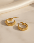 The Athena Dotted Hoop Earrings Seebora