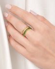 Two-Tone Stone Ring