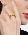 The Athena Onyx Band Ring