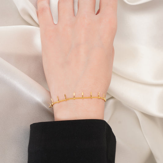 Sleek Charm Gold Bracelet