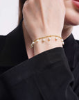 Opulent Pearl Chain Bracelet Seebora