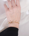 Opulent Pearl Chain Bracelet