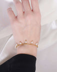 Opulent Pearl Chain Bracelet Seebora