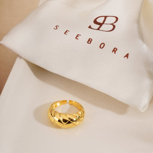 The Athena Crowned Crescent Ring