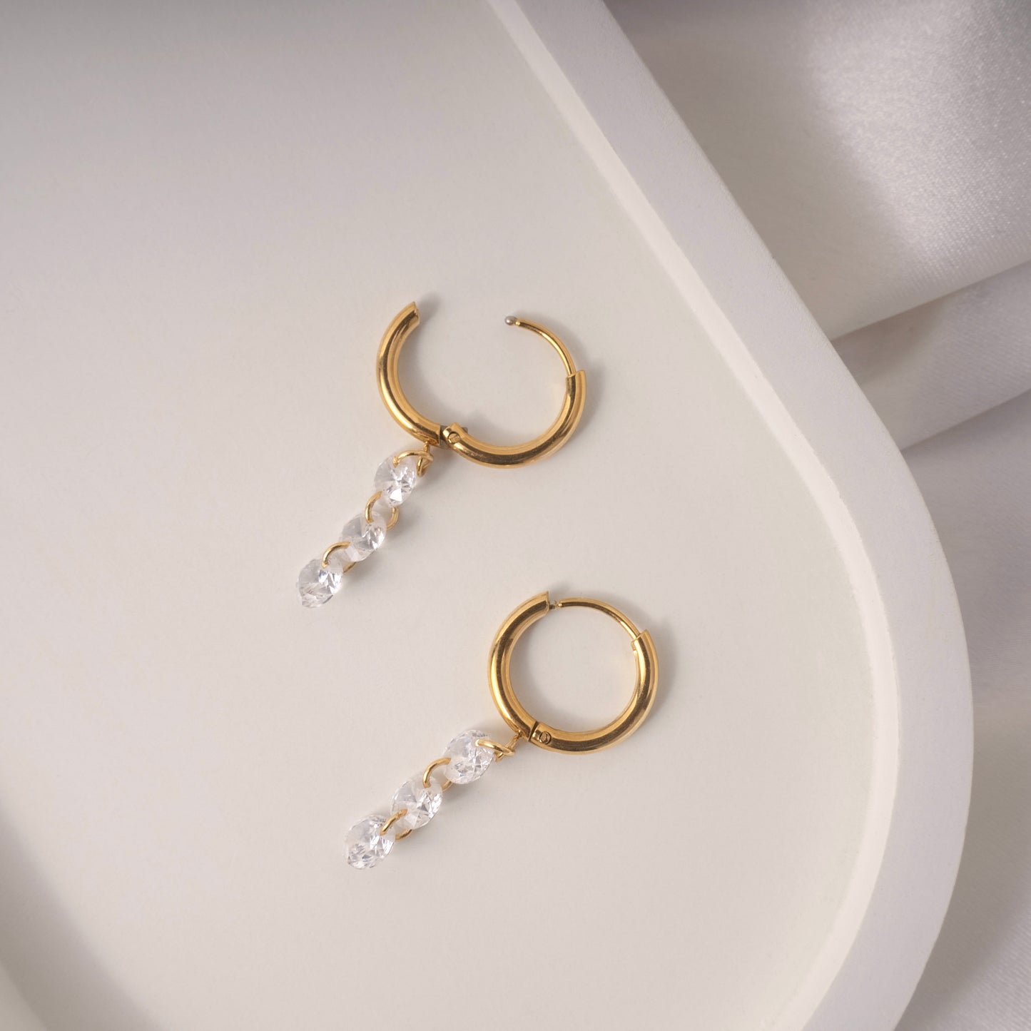 Radiant Crystal Hoop Earrings