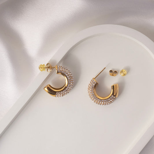 Elegant Gleam Hoop Earrings