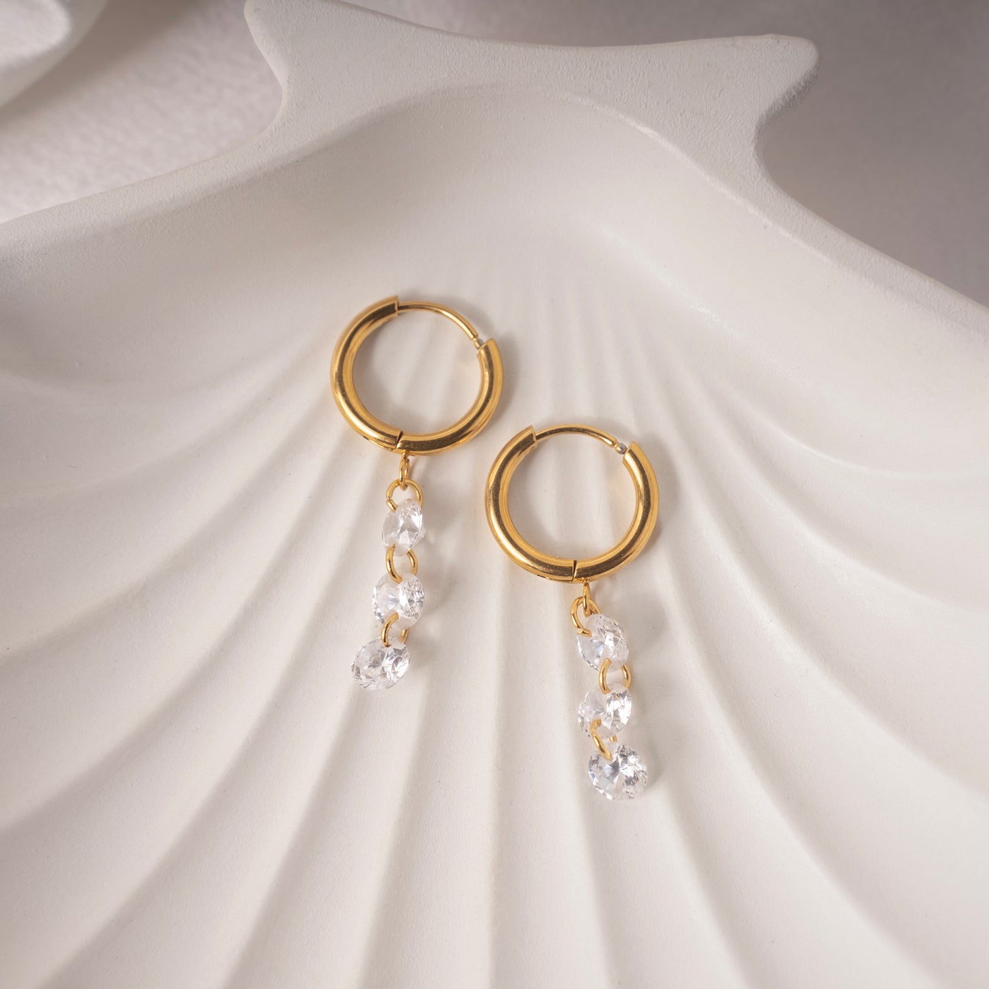 Radiant Crystal Hoop Earrings