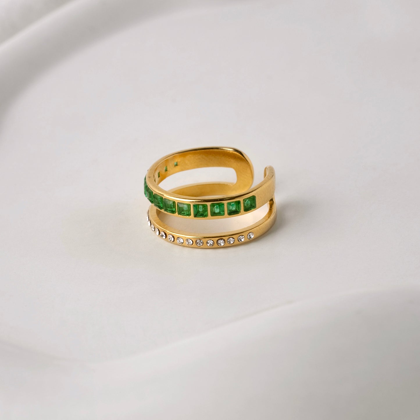Two-Tone Stone Ring