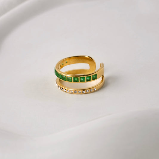 Two-Tone Stone Ring