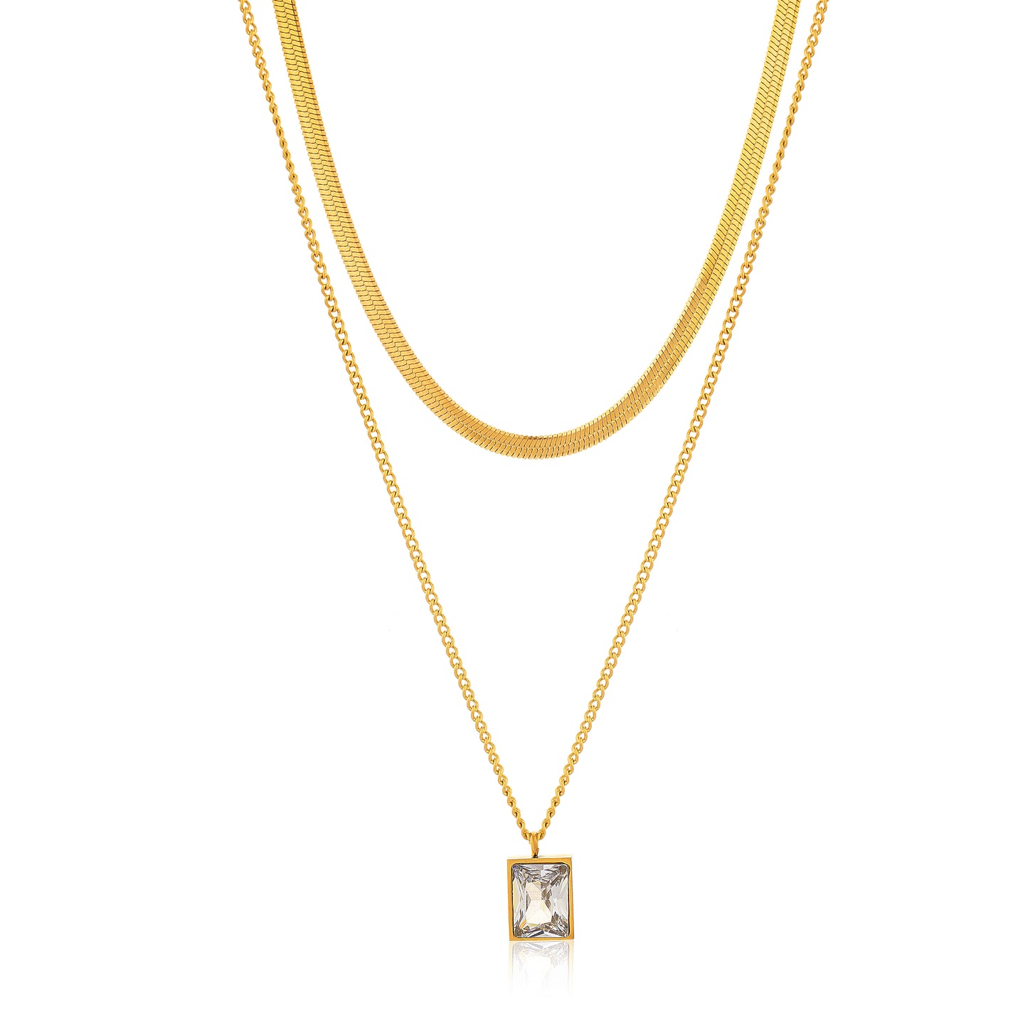 White Magic Dual Chain Necklace