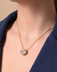 Radiant Glimmer Diamond Pendant Necklace Seebora