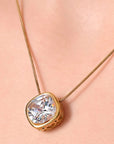 Radiant Glimmer Diamond Pendant Necklace Seebora