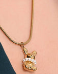 Ornate Aviary Bird Pendant Necklace Seebora
