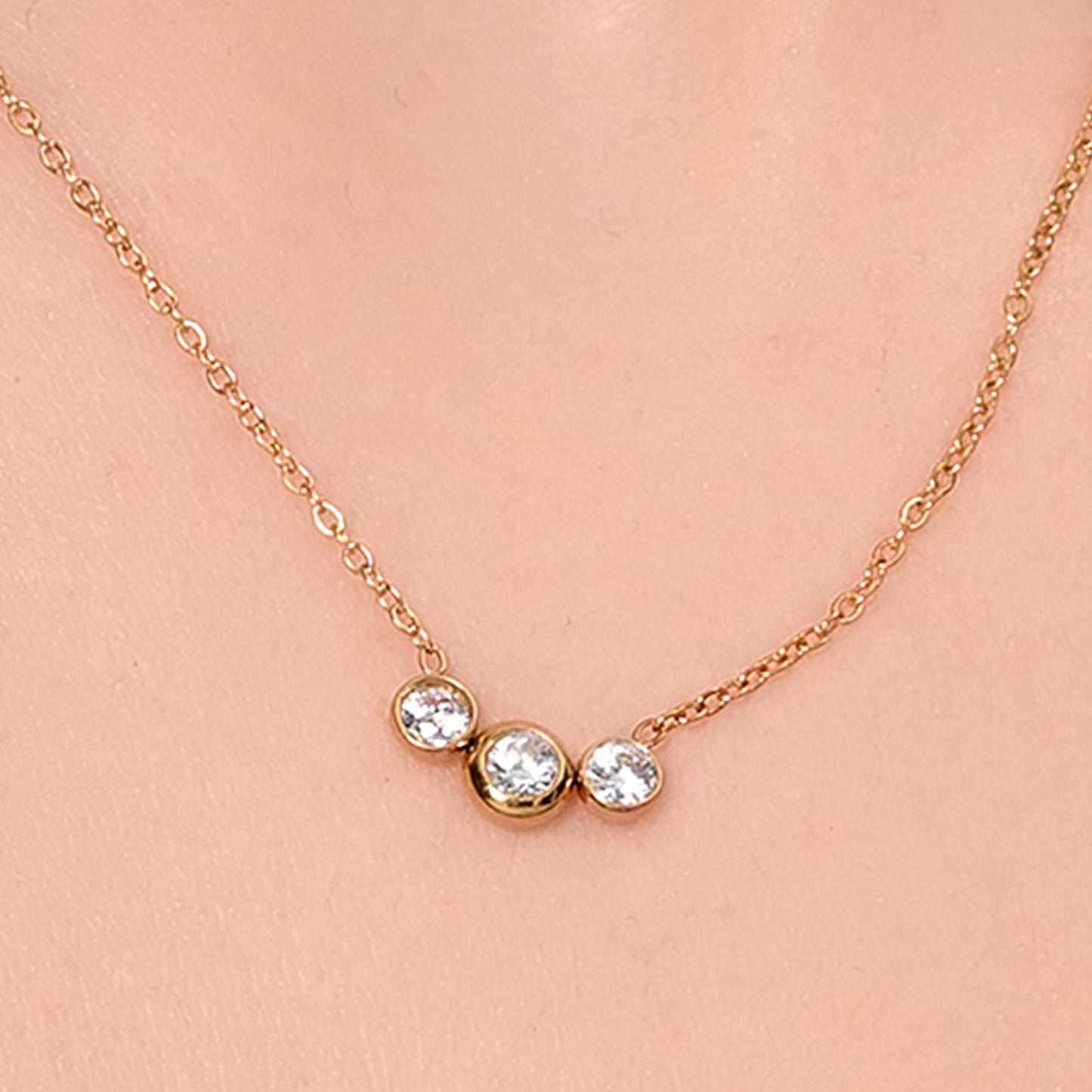 Tri-Stone Radiance Necklace