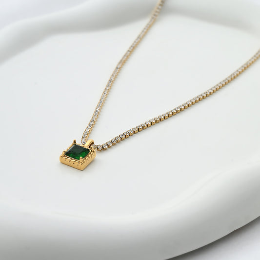 Golden Greenstone Pendant