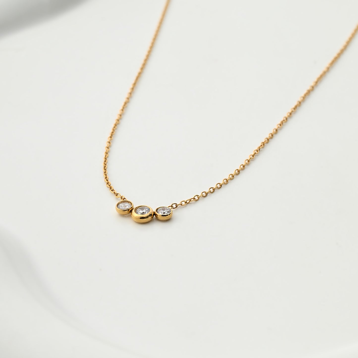 Tri-Stone Radiance Necklace
