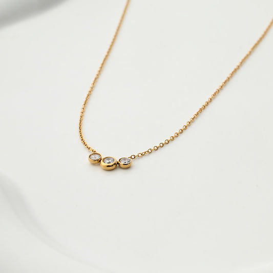 Tri-Stone Radiance Necklace
