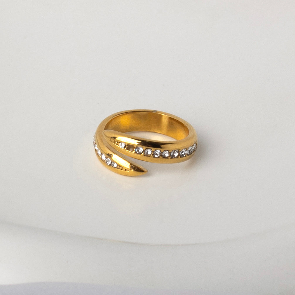 Pave Spiral Ring