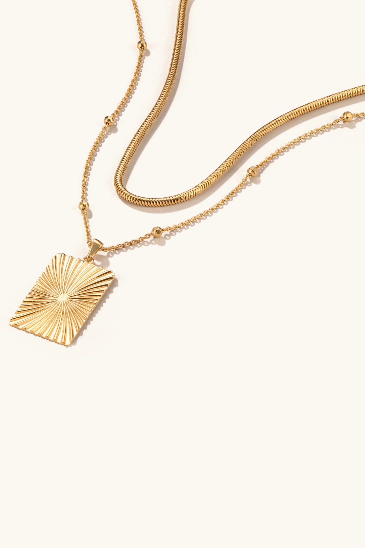 The Demeter Golden Grain Pendant Necklace
