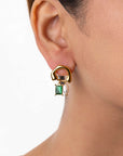 Emerald Pearl Charm Earrings Seebora