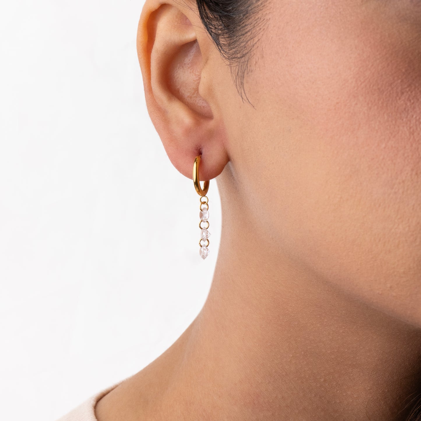 Radiant Crystal Hoop Earrings