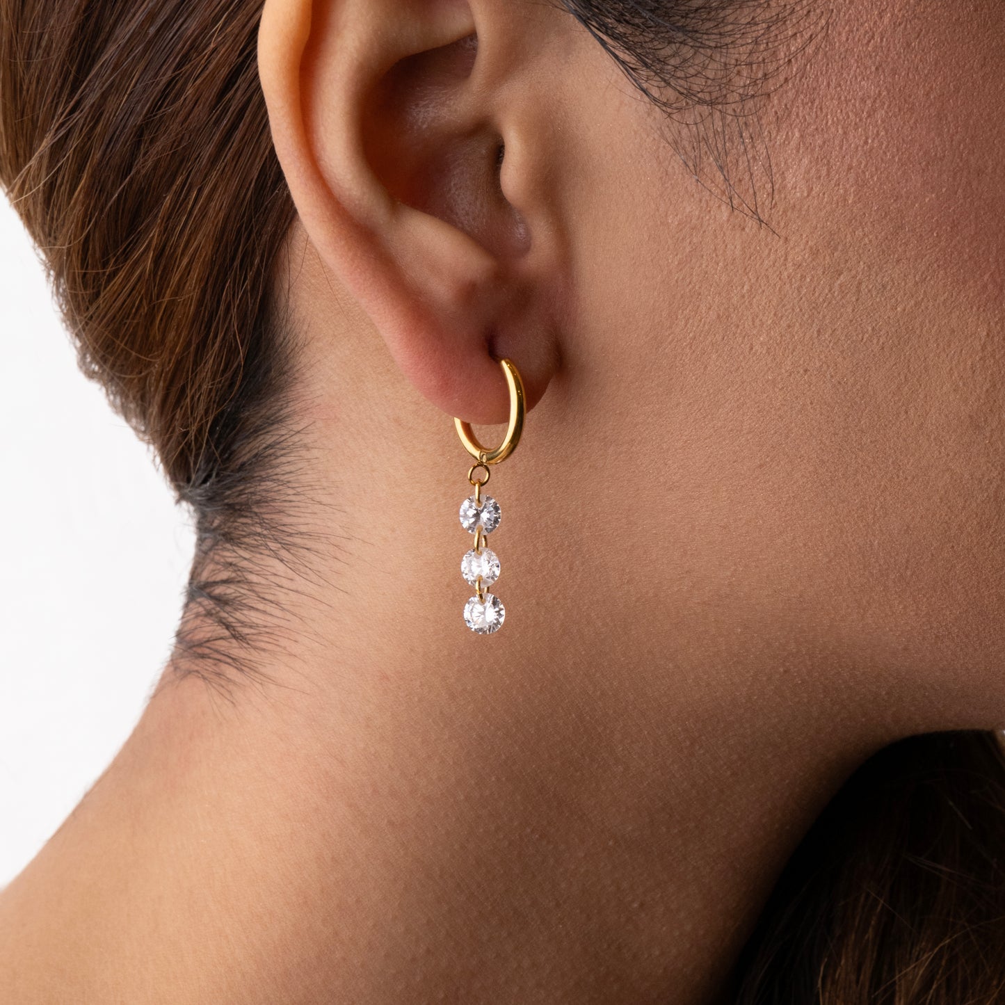 Radiant Crystal Hoop Earrings