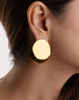 Chic Gold Circle Earrings Seebora
