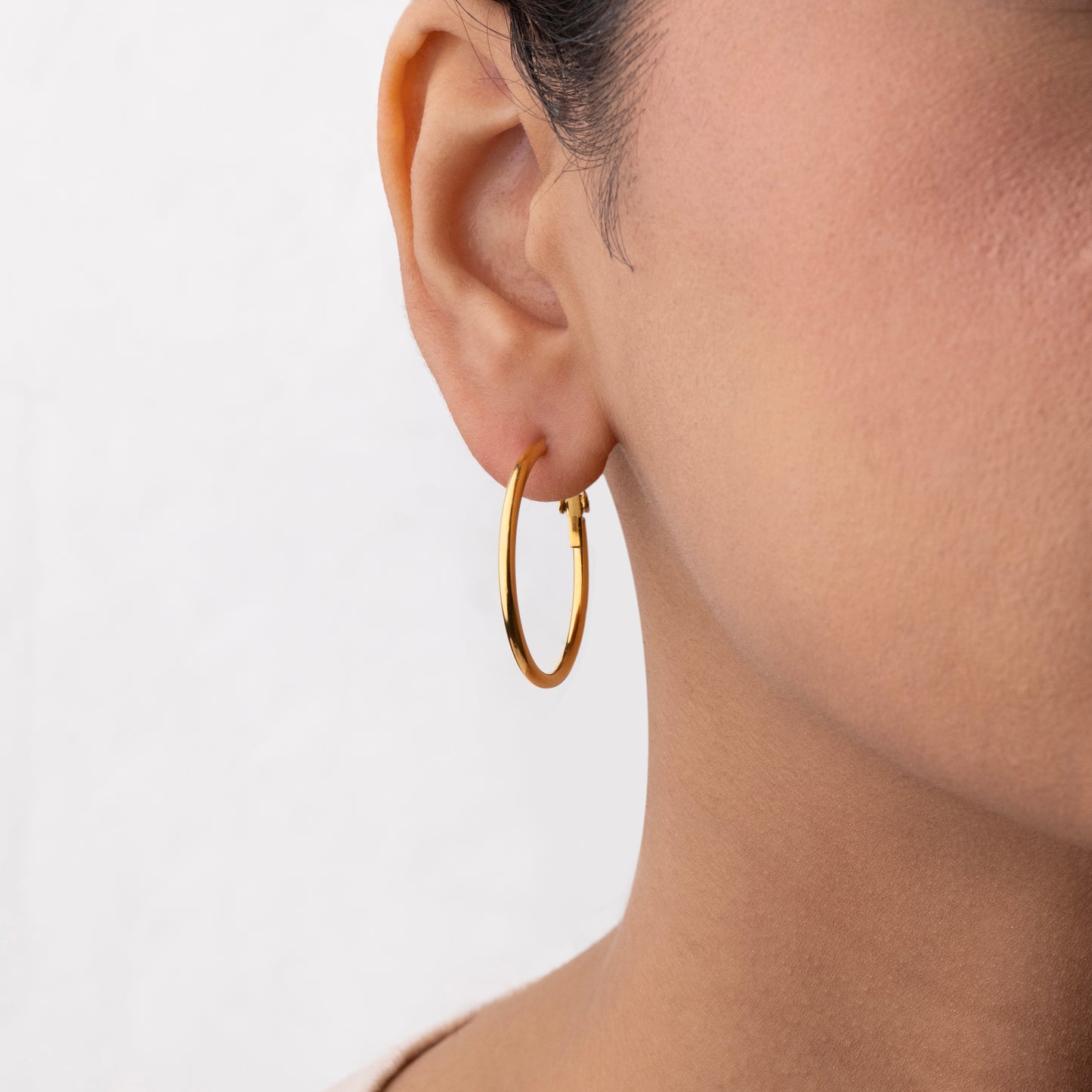 Golden Whisper Hoop Earrings