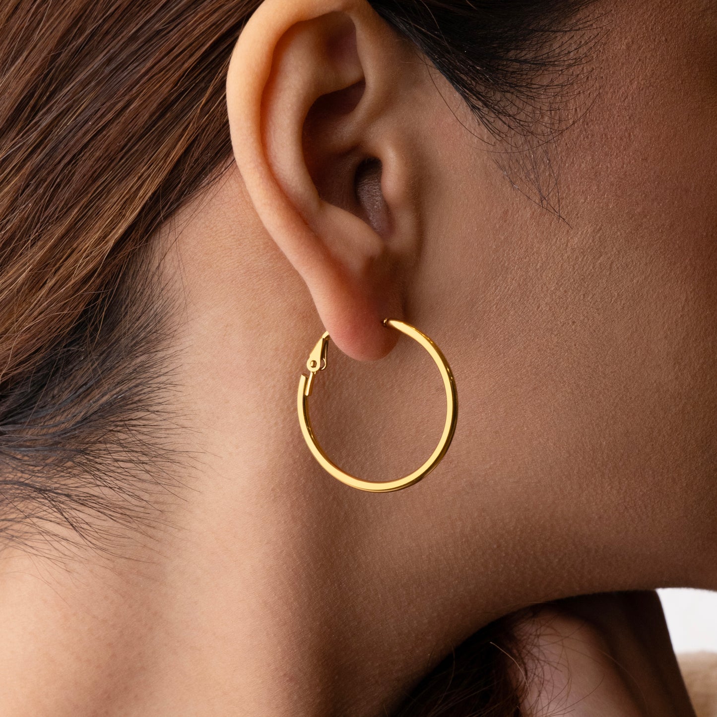Golden Whisper Hoop Earrings
