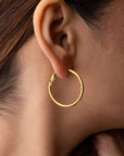 Golden Whisper Hoop Earrings Seebora