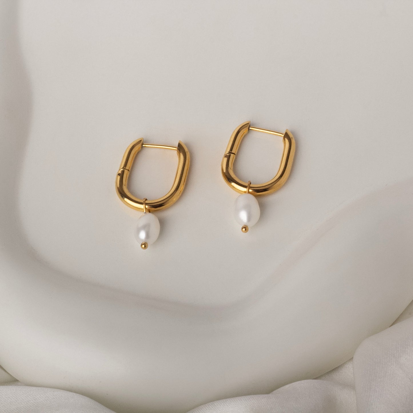 Pearl Elegance Hoops