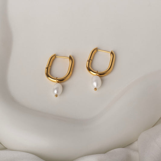 Pearl Elegance Hoops