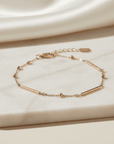 Gold Dash Bracelet | 925 Sterling Silver with 14K Gold Plating Seebora
