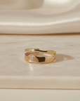 Svelte Double Band Ring | 925 Silver & 14K Gold Plated Seebora