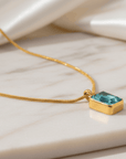 The Athena Aquamarine Pendant Necklace Seebora