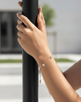 Blue Bead Gold Bracelet Seebora