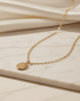 The Elliptical Gold Pendant Necklace Seebora