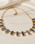Saxe Stone Necklace – 18K Gold Plated Kyanite Brass Necklace Seebora