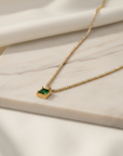 Golden Greenstone Pendant