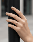 Slender Double Band Ring – 14K Gold Plated 925 Sterling Silver Seebora