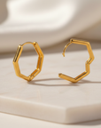 The Artemis Golden Wilderness Hoop Earrings